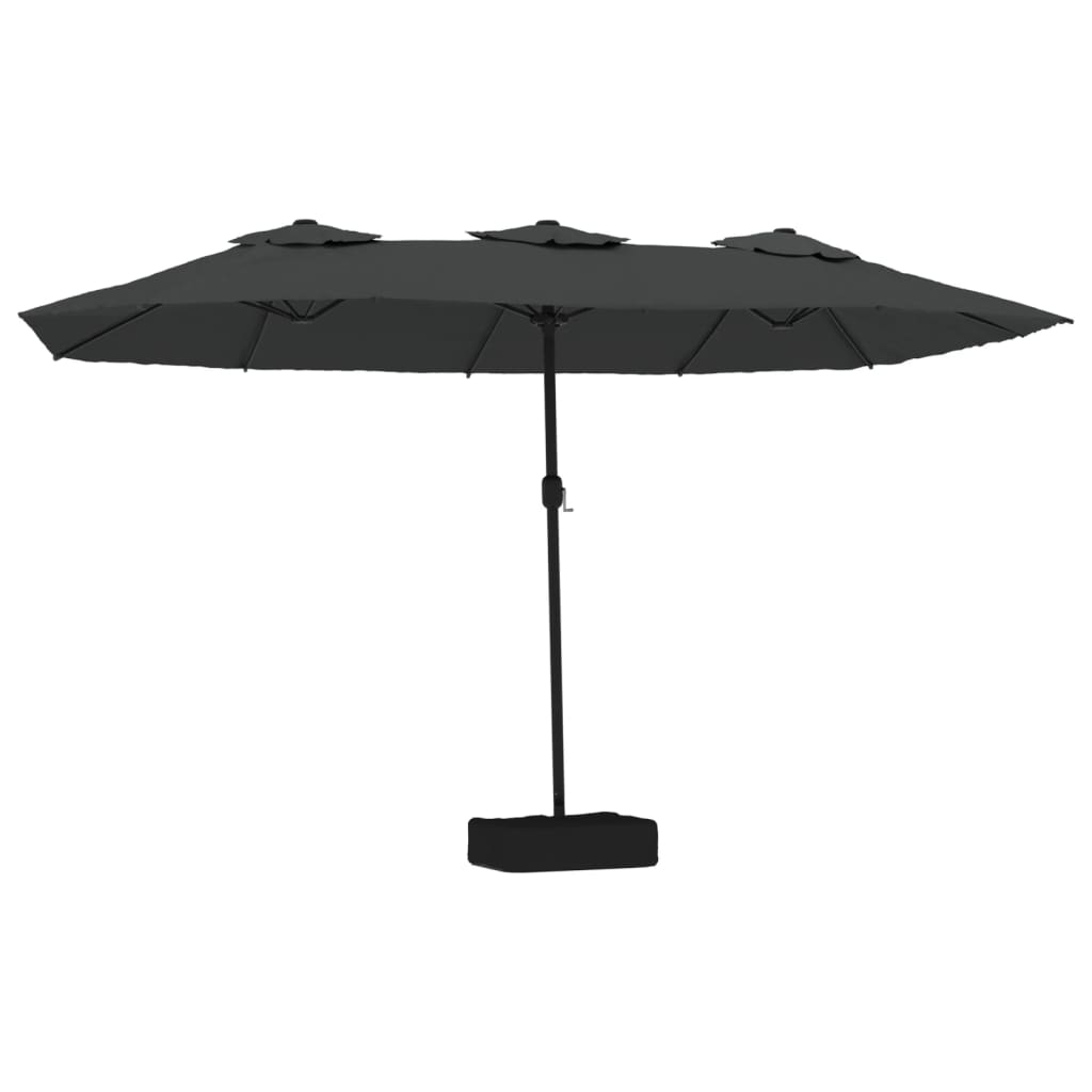 vidaXL Garden Parasol | Anthracite | Polyester | Double-head | Foldable 2