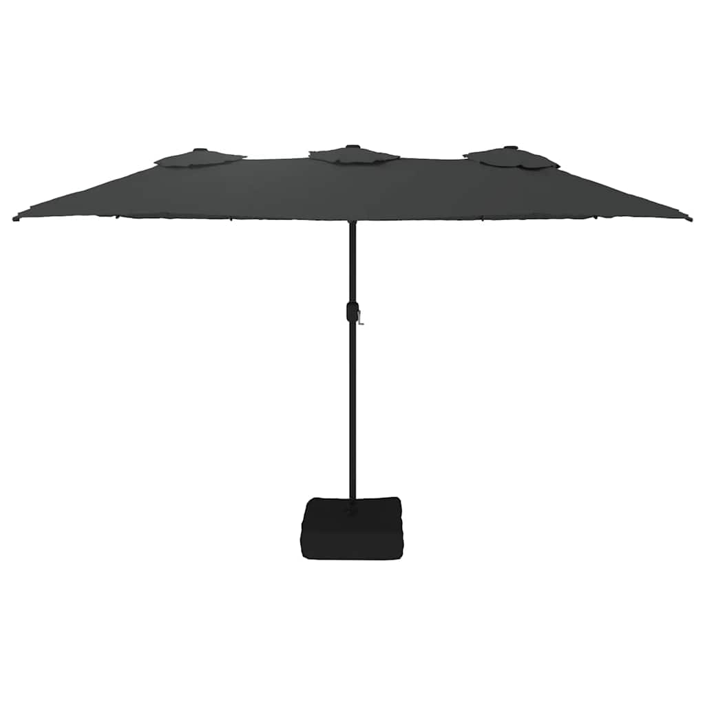 vidaXL Garden Parasol | Anthracite | Polyester | Double-head | Foldable 3