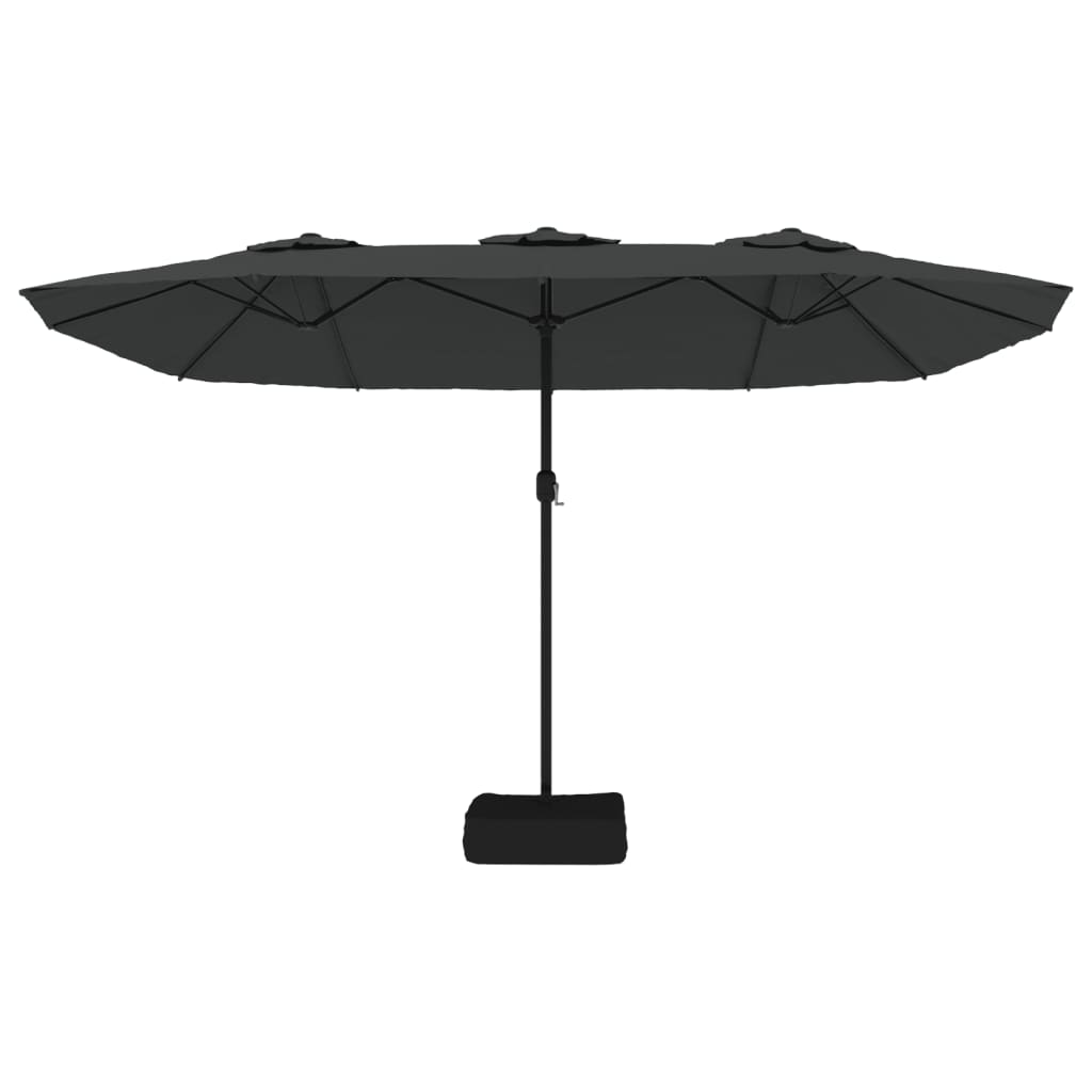 vidaXL Garden Parasol | Anthracite | Polyester | Double-head | Foldable 4