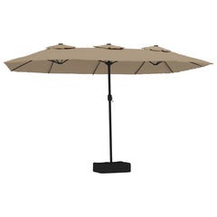 vidaXL Garden Parasol | Taupe | Polyester fabric | Extra large | Tiltable 2
