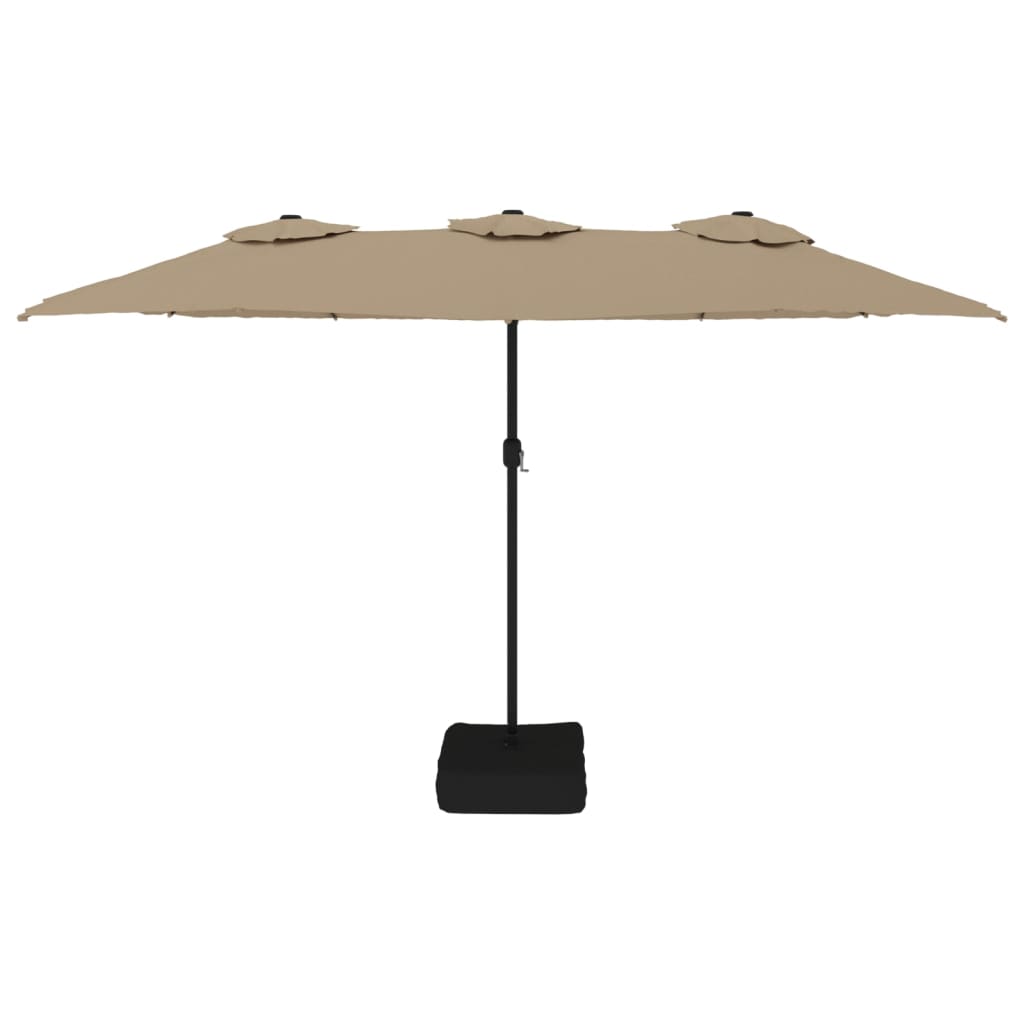 vidaXL Garden Parasol | Taupe | Polyester fabric | Extra large | Tiltable 3