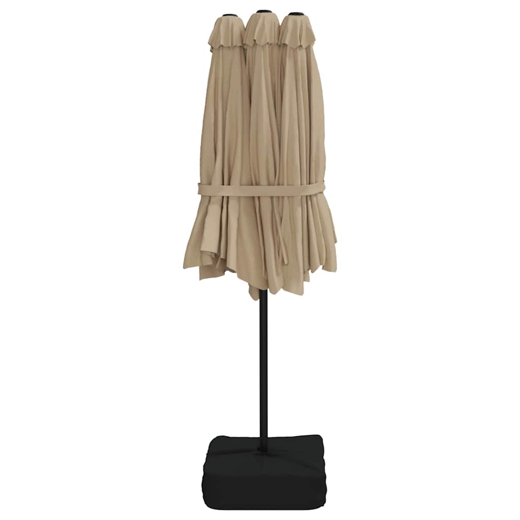 vidaXL Garden Parasol | Taupe | Polyester fabric | Extra large | Tiltable 5