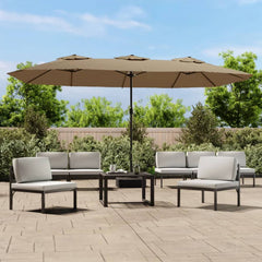 vidaXL Garden Parasol | Taupe | Polyester fabric | Extra large | Tiltable 1