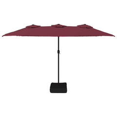 vidaXL Double-Head Garden Parasol Bordeaux Red 449x265 cm 3