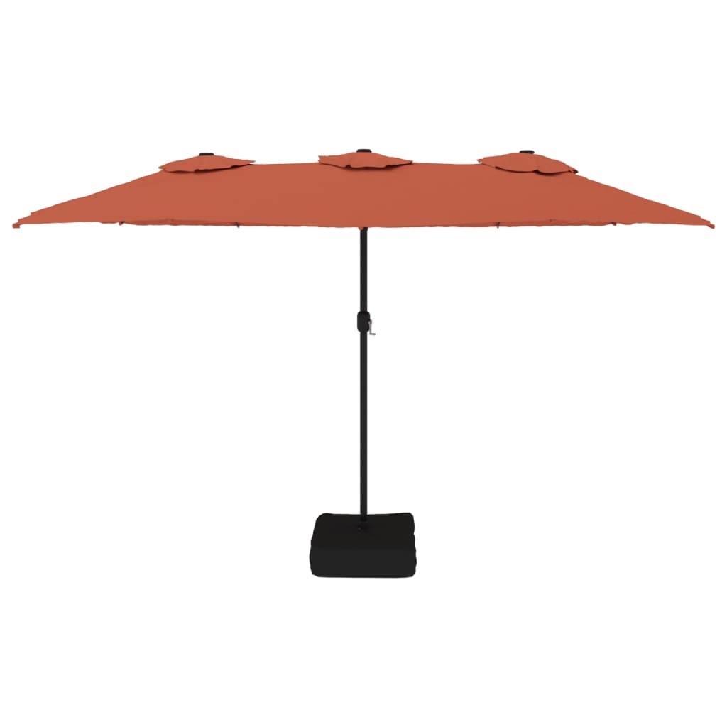 vidaXL Double-Head Garden Parasol Terracotta 449x265 cm 3