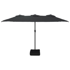 vidaXL Double-Head Garden Parasol Black 449x265 cm 3