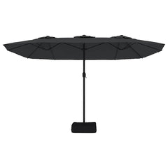 vidaXL Double-Head Garden Parasol Black 449x265 cm 4