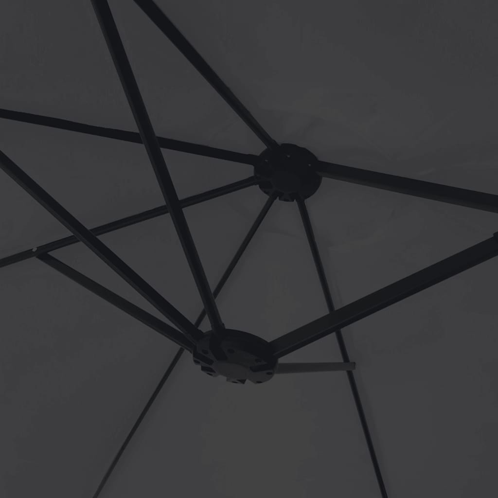 vidaXL Double-Head Garden Parasol Black 449x265 cm 6