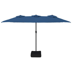 vidaXL Double-Head Garden Parasol Azure Blue 449x265 cm 3