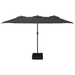 vidaXL Double-Head Garden Parasol with LEDs Anthracite 449x265 cm 4