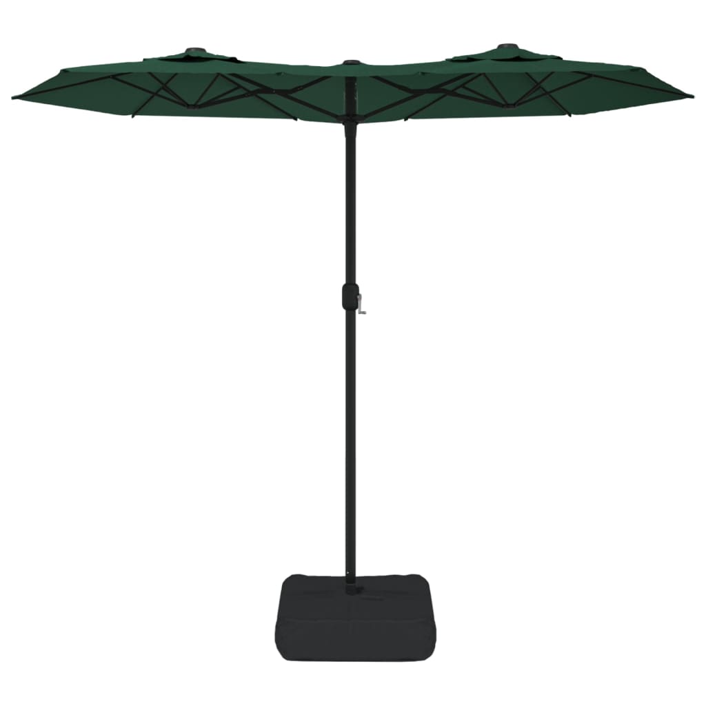 vidaXL Double-Head Garden Parasol Green 316x145 cm 3