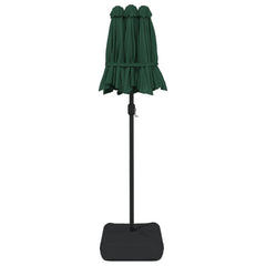 vidaXL Double-Head Garden Parasol Green 316x145 cm 5