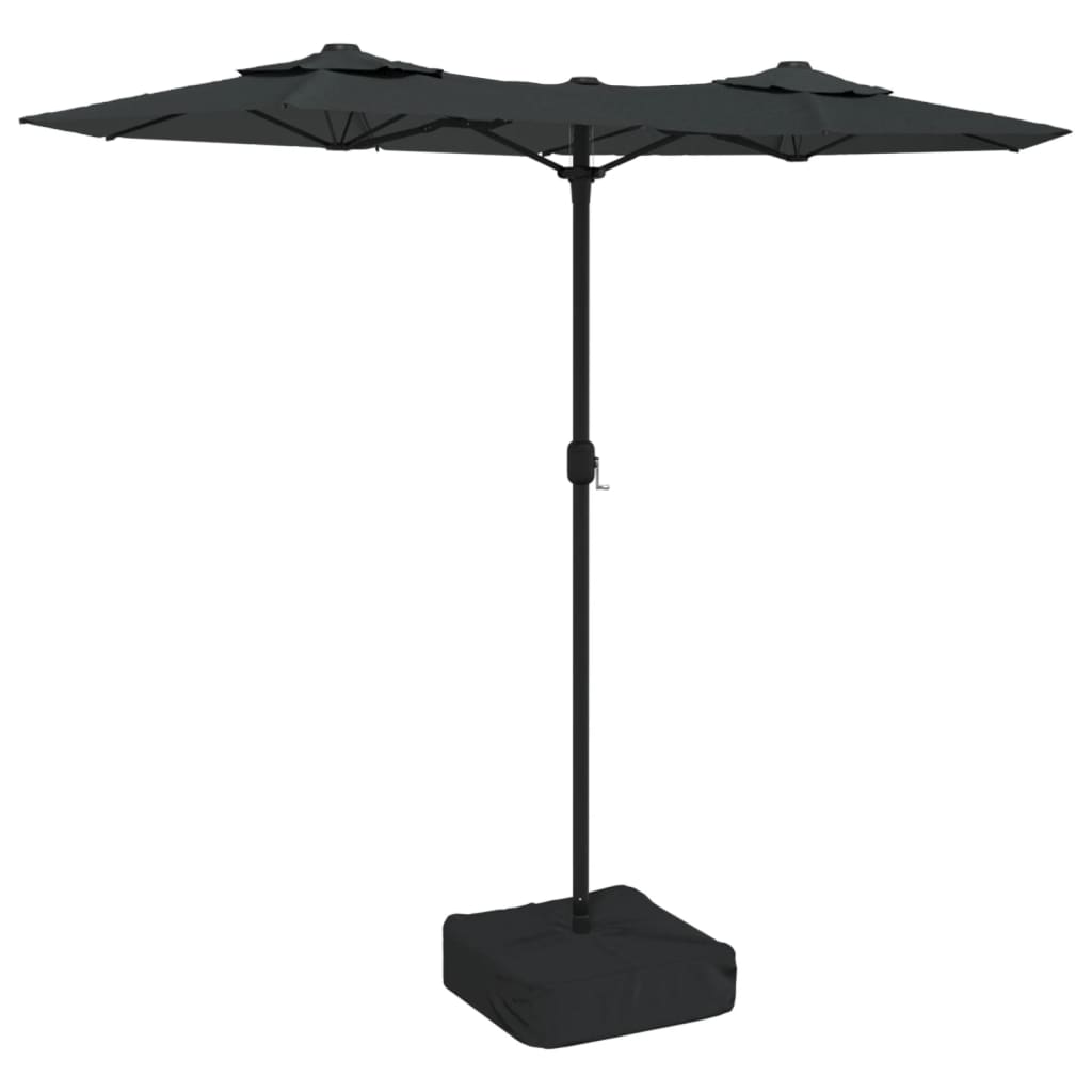 vidaXL Double-Head Garden Parasol Anthracite 316x145 cm 2
