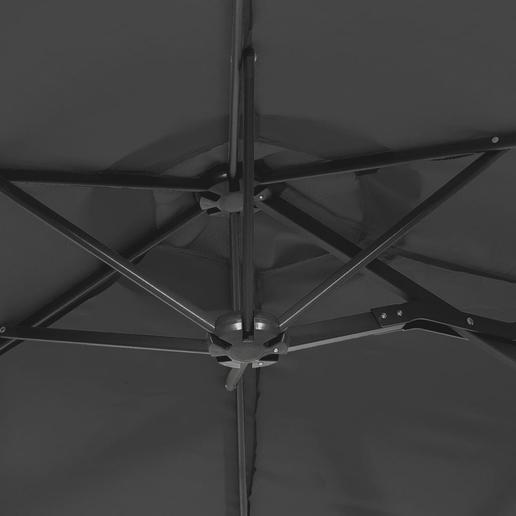 vidaXL Double-Head Garden Parasol Anthracite 316x145 cm 6