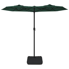 vidaXL Double-Head Garden Parasol with LEDs Green 316x145 cm 4