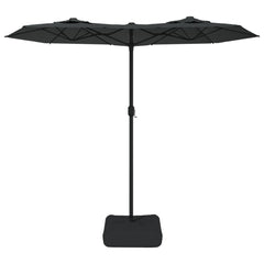 vidaXL Double-Head Garden Parasol with LEDs Anthracite 316x145 cm 4