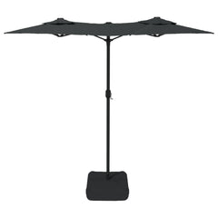 vidaXL Double-Head Garden Parasol with LEDs Anthracite 316x145 cm 5
