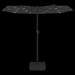 vidaXL Double-Head Garden Parasol with LEDs Anthracite 316x145 cm 6