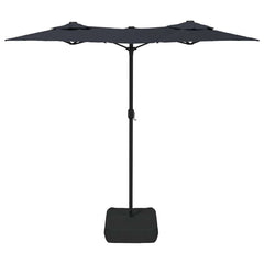 vidaXL Double-Head Garden Parasol with LEDs Black 316x145 cm 5