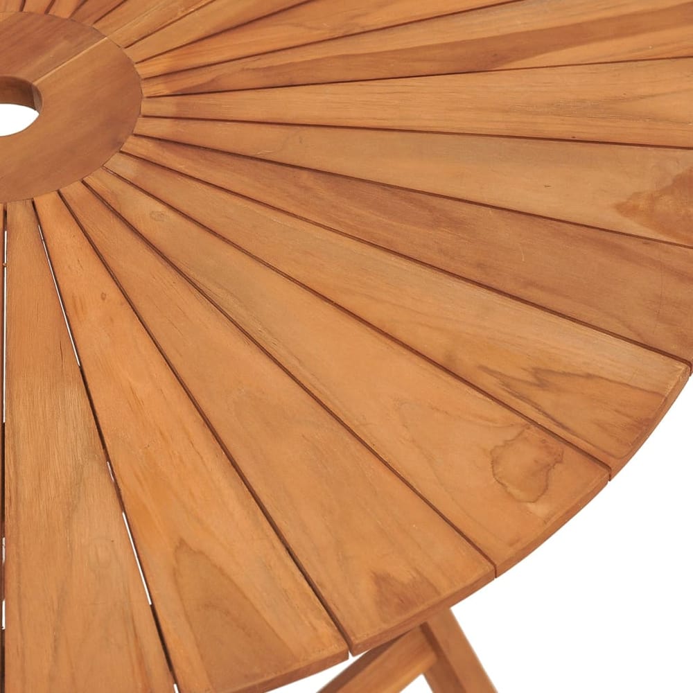 Folding Garden Table Solid Wood Teak Ø 85 x 75 cm