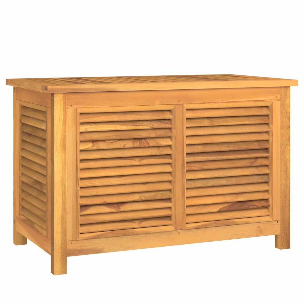 Garden Storage Box with Bag Solid Wood Teak 90 cm 58 cm