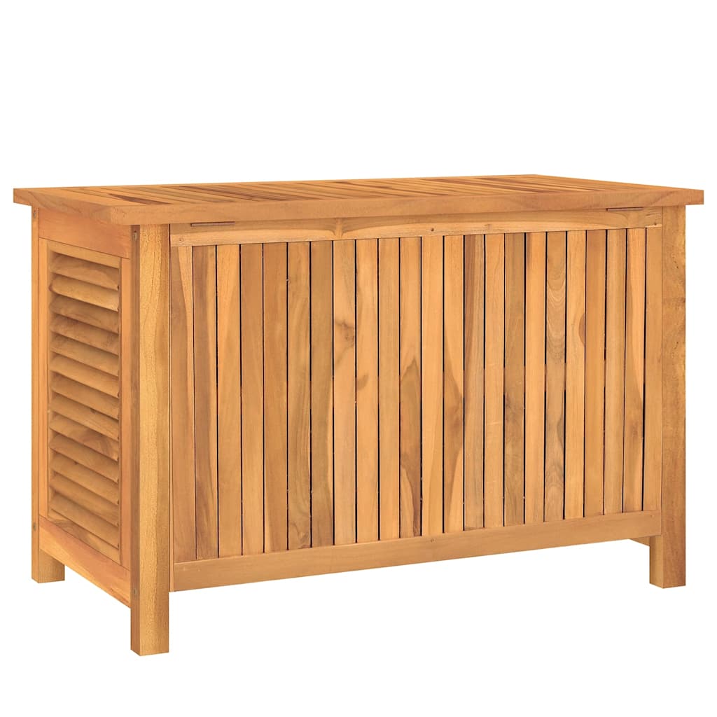 Garden Storage Box with Bag Solid Wood Teak 90 cm 58 cm
