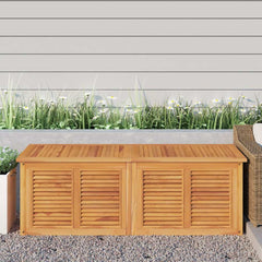Garden Storage Box with Bag Solid Wood Teak 150 cm 55 cm