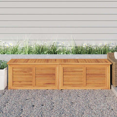 Garden Storage Box with Bag Solid Wood Teak 200 cm 55 cm