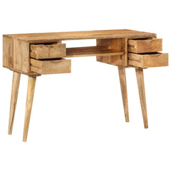vidaXL Desk with Drawers 110x47x76 cm Solid Wood Mango 3