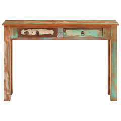 vidaXL Console Table 110x30x75 cm Solid Wood Reclaimed 3