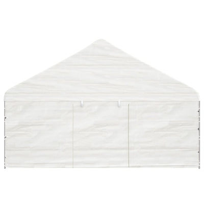 Gazebo with Roof White 4.46x5.88x3.75 m Polyethylene