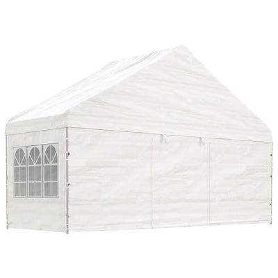 Gazebo with Roof White 8.92x5.88x3.75 m Polyethylene