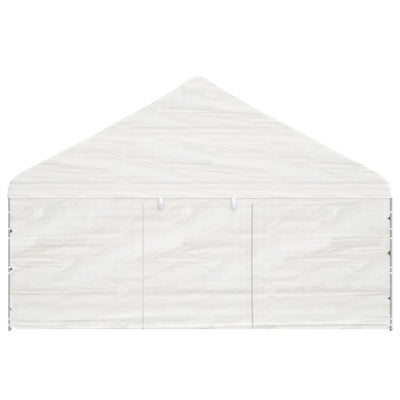 Gazebo with Roof White 8.92x5.88x3.75 m Polyethylene