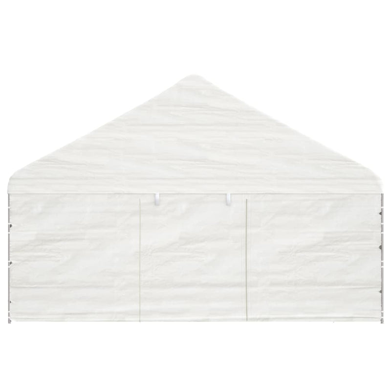 Gazebo with Roof White 8.92x5.88x3.75 m Polyethylene