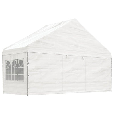 Gazebo with Roof White 15.61x5.88x3.75 m Polyethylene