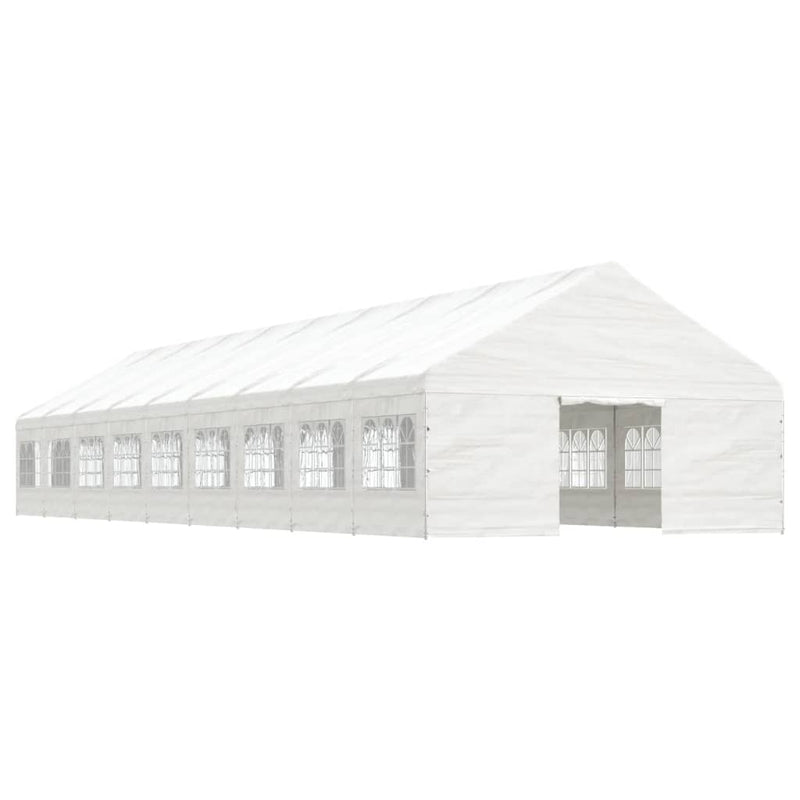 Gazebo with Roof White 20.07x5.88x3.75 m Polyethylene