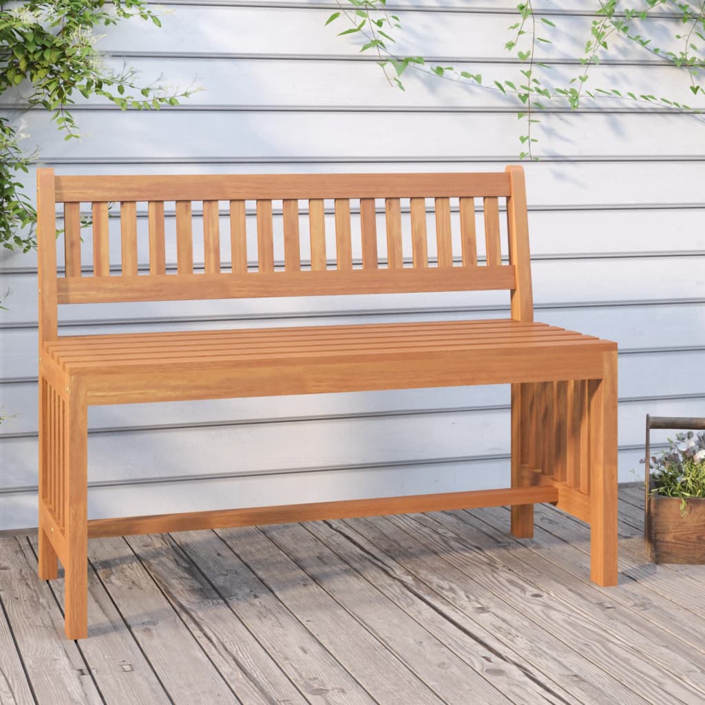 vidaXL Garden Bench 110 cm Solid Wood Eucalyptus 1