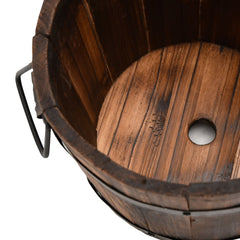 vidaXL 3 Piece Wooden Bucket Planter Set Solid Wood Fir 4