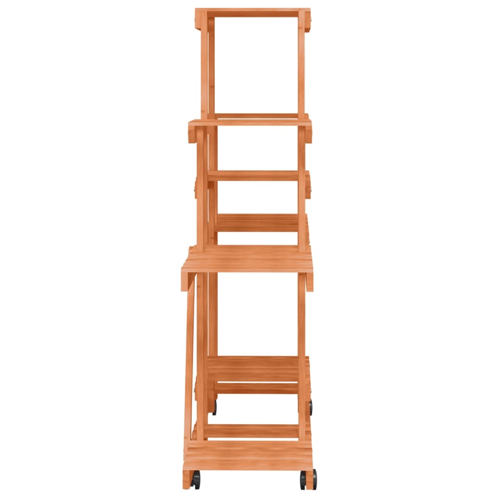 vidaXL Flower Stand with Wheels 110x25x101 cm Solid Wood Fir 6