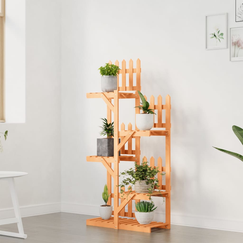 vidaXL Flower Stand 60x25x130 cm Solid Wood Fir 3