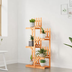 vidaXL Flower Stand 60x25x130 cm Solid Wood Fir 3