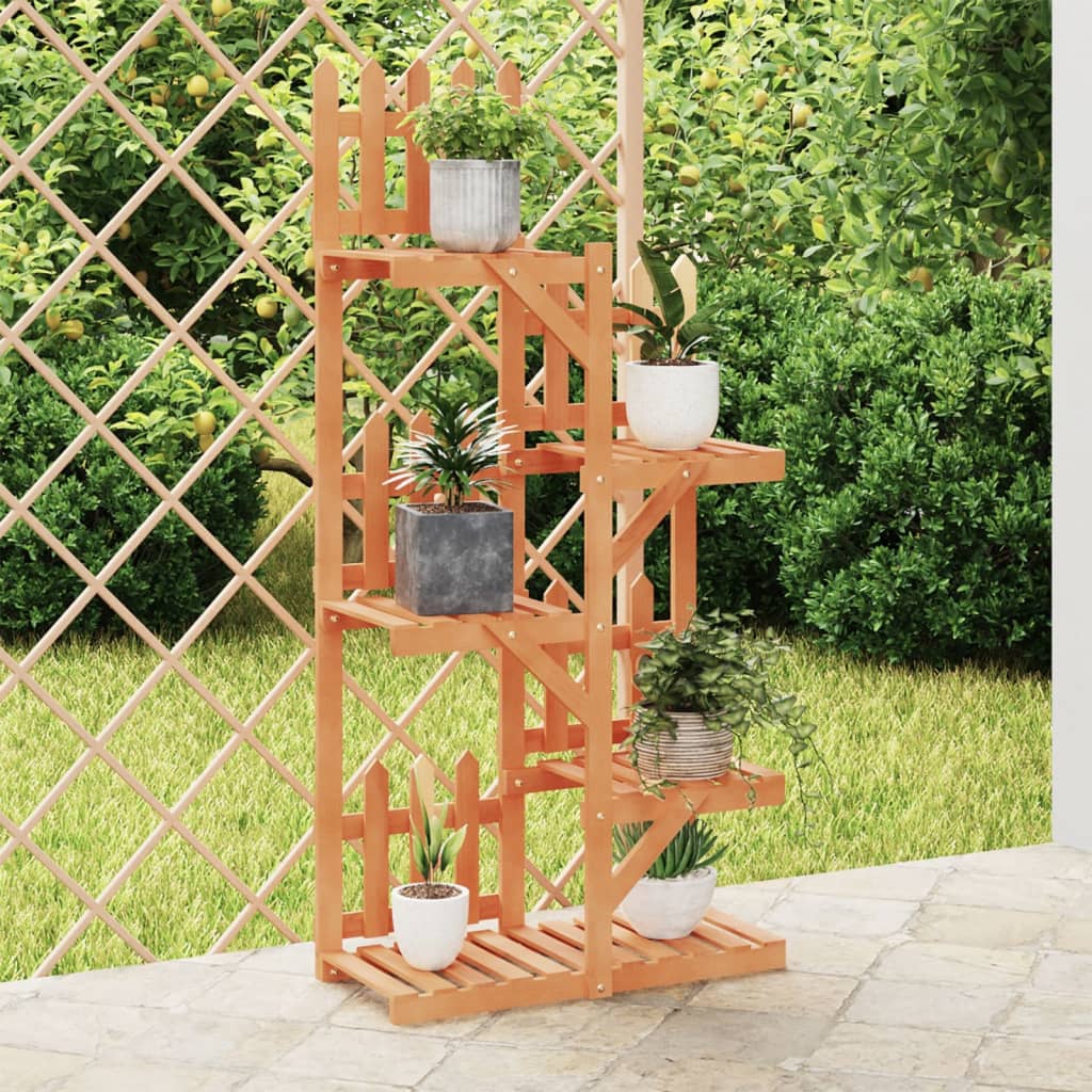 vidaXL Flower Stand 60x25x130 cm Solid Wood Fir 1