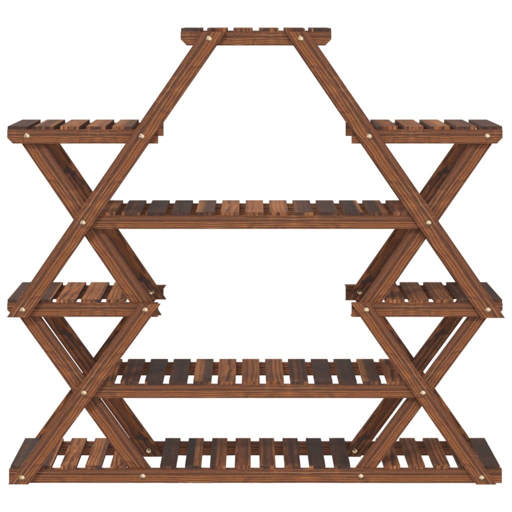 vidaXL Flower Stand 110x25x105 cm Solid Wood Fir 4
