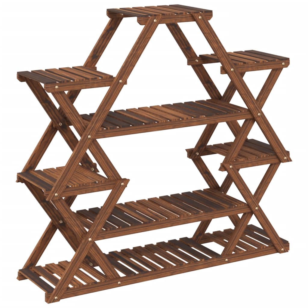 vidaXL Flower Stand 110x25x105 cm Solid Wood Fir 6