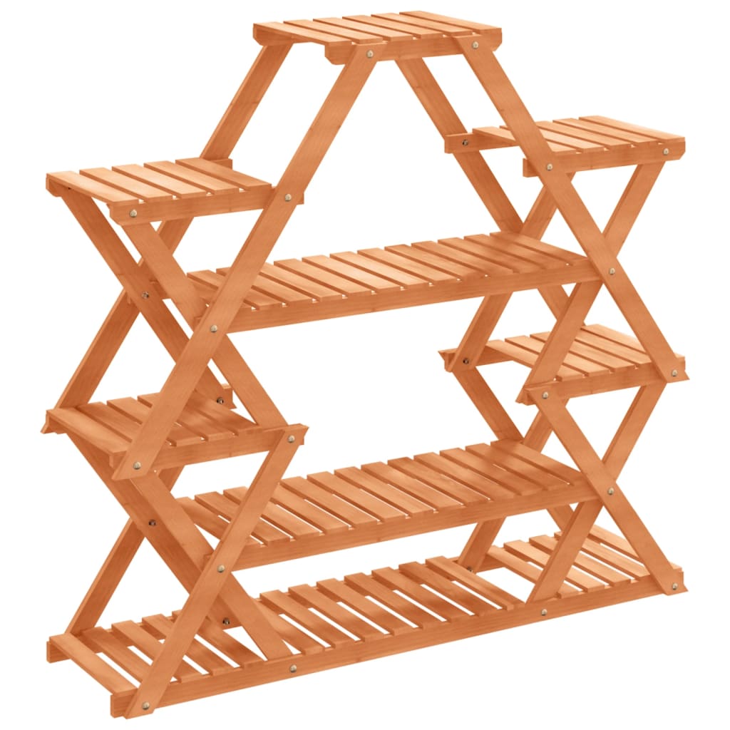 vidaXL Flower Stand 110x25x105 cm Solid Wood Fir 2