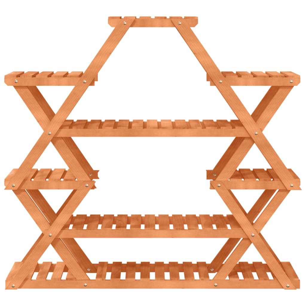 vidaXL Flower Stand 110x25x105 cm Solid Wood Fir 4