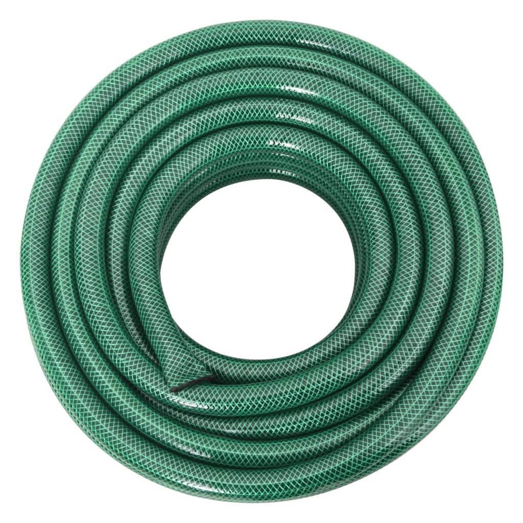 vidaXL Garden Hose with Fitting Set Green 0.75" 20 m PVC 3