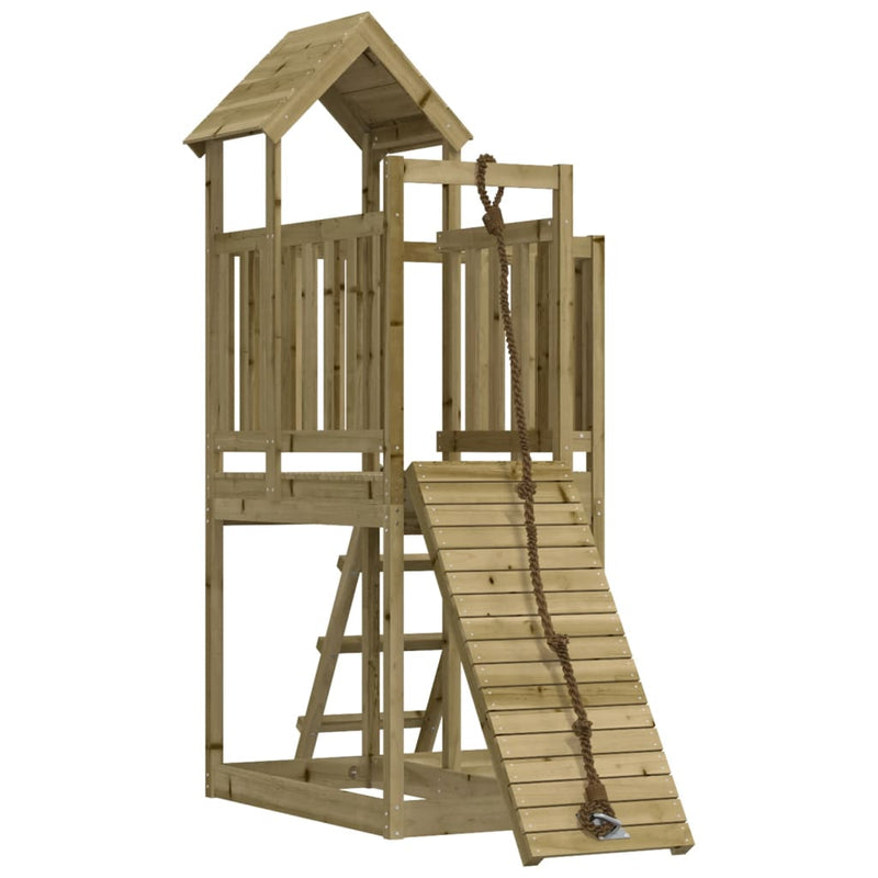 Playhouse with Climbing Wall Impregnated Wood Pine