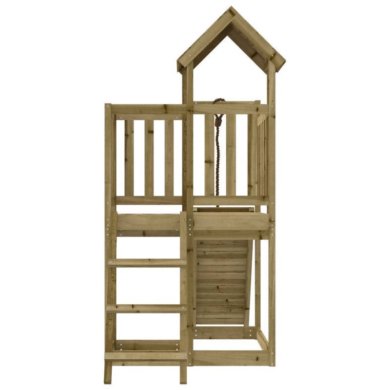 Playhouse with Climbing Wall Impregnated Wood Pine