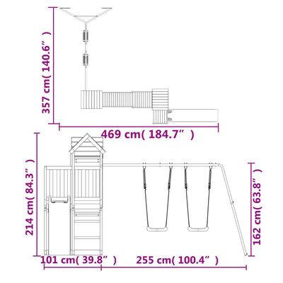 Outdoor Playset Impregnated Wood Pine